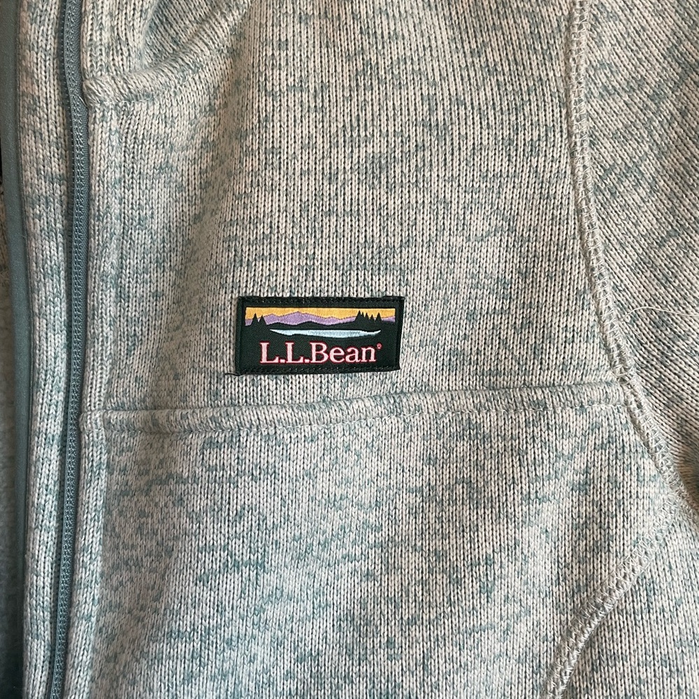 LL Bean Light Blue Full-Zip Jacket - Picture 3 of 3